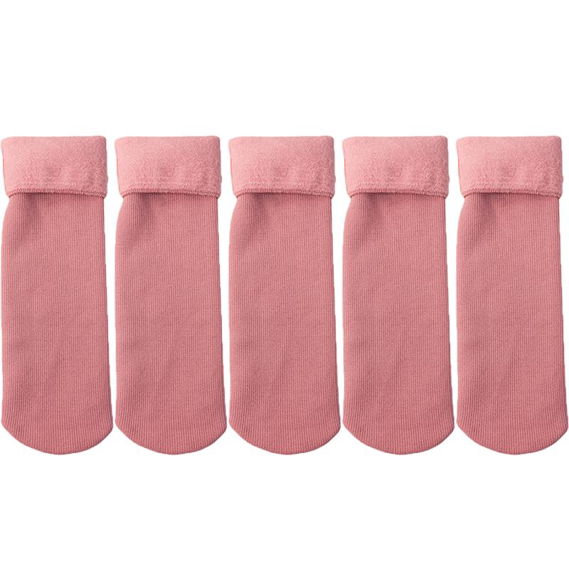 Женские утепленные термоноски, зимние теплые кашемировые носки, бархатные шерстяные самонагревающиеся носки для сна дома