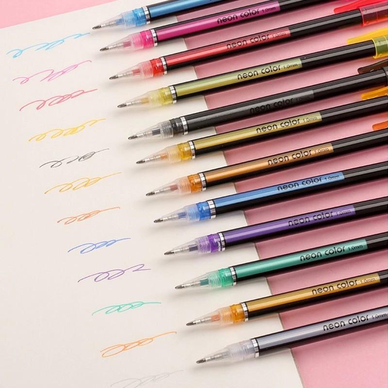 Гелевая ручка пастельных тонов большой вместимости с блестками для рисования и ведения дневника своими руками