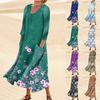 Платье для женщин, весеннее повседневное модное платье в стиле бохо с рукавами 3/4 для праздника, большого размера