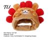 Small Dog Winter Warm Hat Cute Hedgehog Cat Hat, Plush Cozy Pet Adjustable Fit, Comfortable Elastic Bonnet Funny for Cats, Puppies,