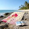 1pc Princess Strawberry6 Beach Towel, Beach and Seaside Swimming Pool Equipment, Fashion Pattern, Rectangular, Travel Essentials