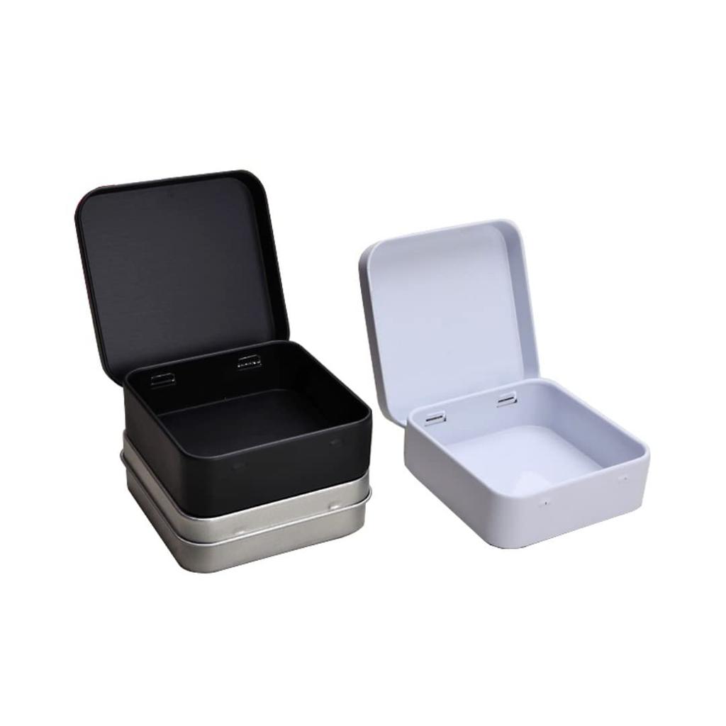 KiraKira Pill Parts Set of Medicine Tin Small Item Condom Condom Medicine Tin Steel Condom Condom Storage Case with Mini Small Item Stainless Steel