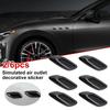 Car Front Fender Air Vents Trim Decorative Air Intake Sticker Carbon ABS Fiber Bumper Side Vent Decal Spolier Exterior Decor
