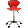 Tabouret de Salon et Spa - VIDAXL - Rouge - Réglable en Hauteur - Pivotant 360° - Similicuir