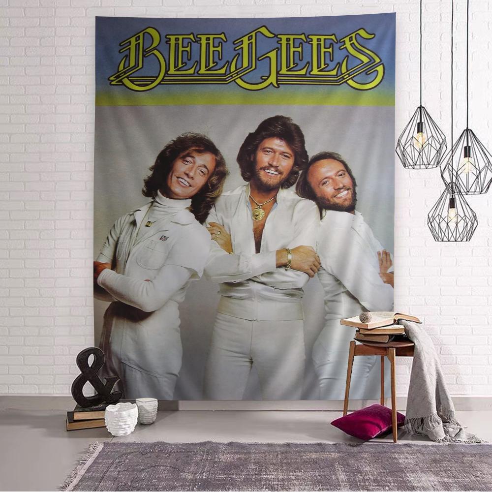 Bee Gees Band Hanging Bohemian Tapestry Hanging Tarot Hippie Wall Rugs Dorm Wall Hanging Home Decor