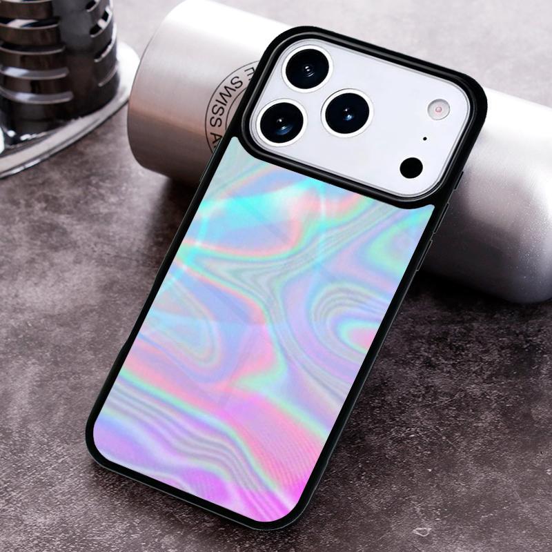 Голографический переливающийся чехол для телефона для iPhone 17 16 15 Pro Max Air 14 13 12 11 Plus Ударопрочный чехол