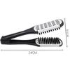 1 Pcs Pro Hairdressing Straightener Nylon Hair Straightening Double Brushes V Shape Comb Clamp Not Hurt Styling Tools