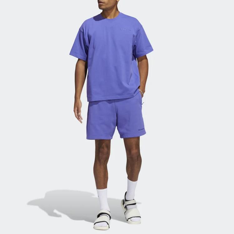 adidas Мужская футболка adidas Originals Neuclassics с логотипом Trefoil, оверсайз, фиолетовая HF9948