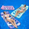 New PVC Inflatable Hole Floating Mattress Summer Water Party Inflatable Floating Mattress Love Backrest Floating Bed