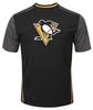 Мужская черная светящаяся футболка с круглым вырезом Pittsburgh Penguins Play из синтетики (большой)