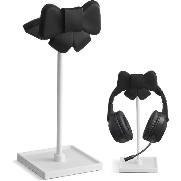 Wesiti Gothic Halloween Bat Headphone Stand Holder with Base Desk Accessory