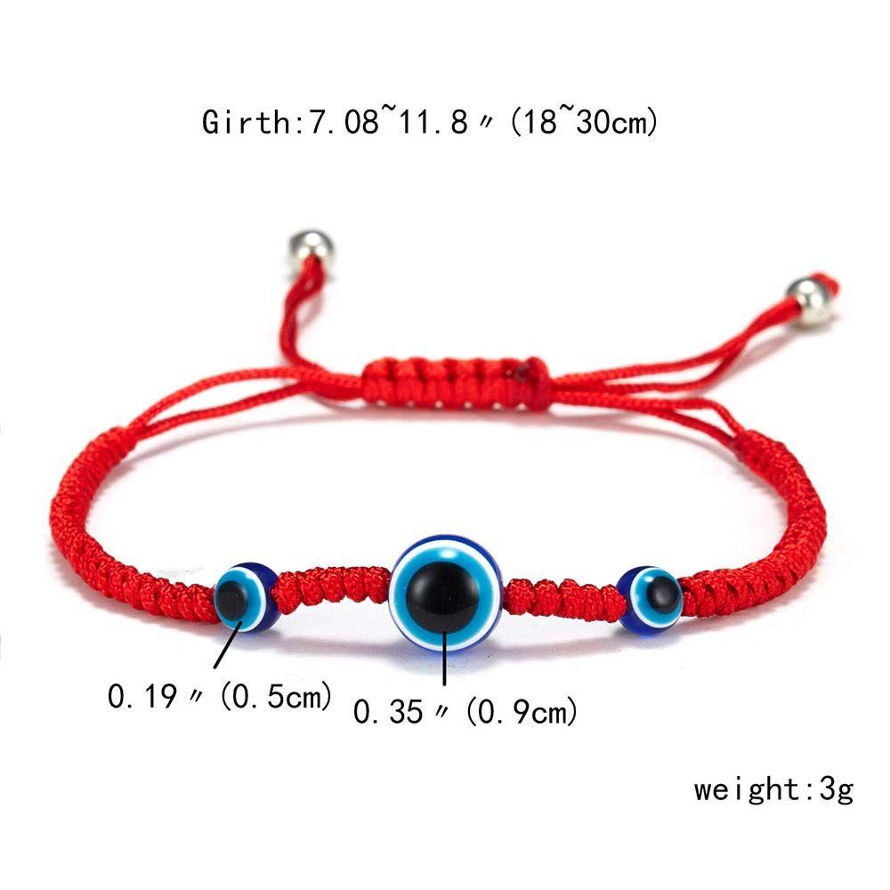 Woven Charm Hand Braided Turkish Demon Eye Red Thread Bracelets Jewelry Fashion Accessories Bangles