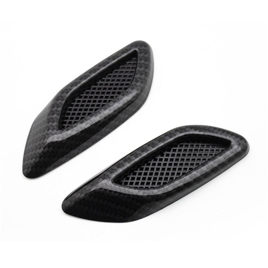 6 шт. Автостайлинг 3D Акулий жабр Боковая накладка на автомобиль Имитация вентиляционного отверстия Цвет углеродного волокна Тонкое украшение Модифицированный автостайлинг Популярная наклейка