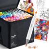 Ohuhu Marker Brush 104 Professional Illustration Includes 1 Blender Pen Honolulu Series Pen, Type, Colors, Used, Marker, Brush/Bold,