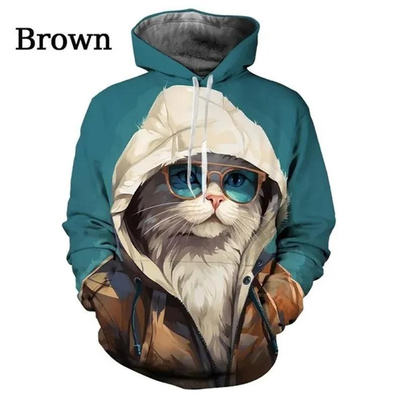 Cool Designs Cat Graphic Hoodie Men Clothes 3d Printed Funny Kids Hoodies Women Harajuku Fashion Y2k Pullover Sweatshirt Hoody