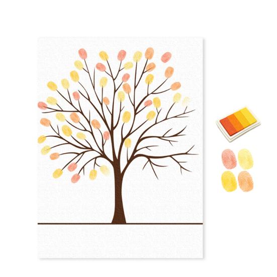 Wedding Birthday Party Sign In Signature Canvas Guest Book Fingerprint Painting