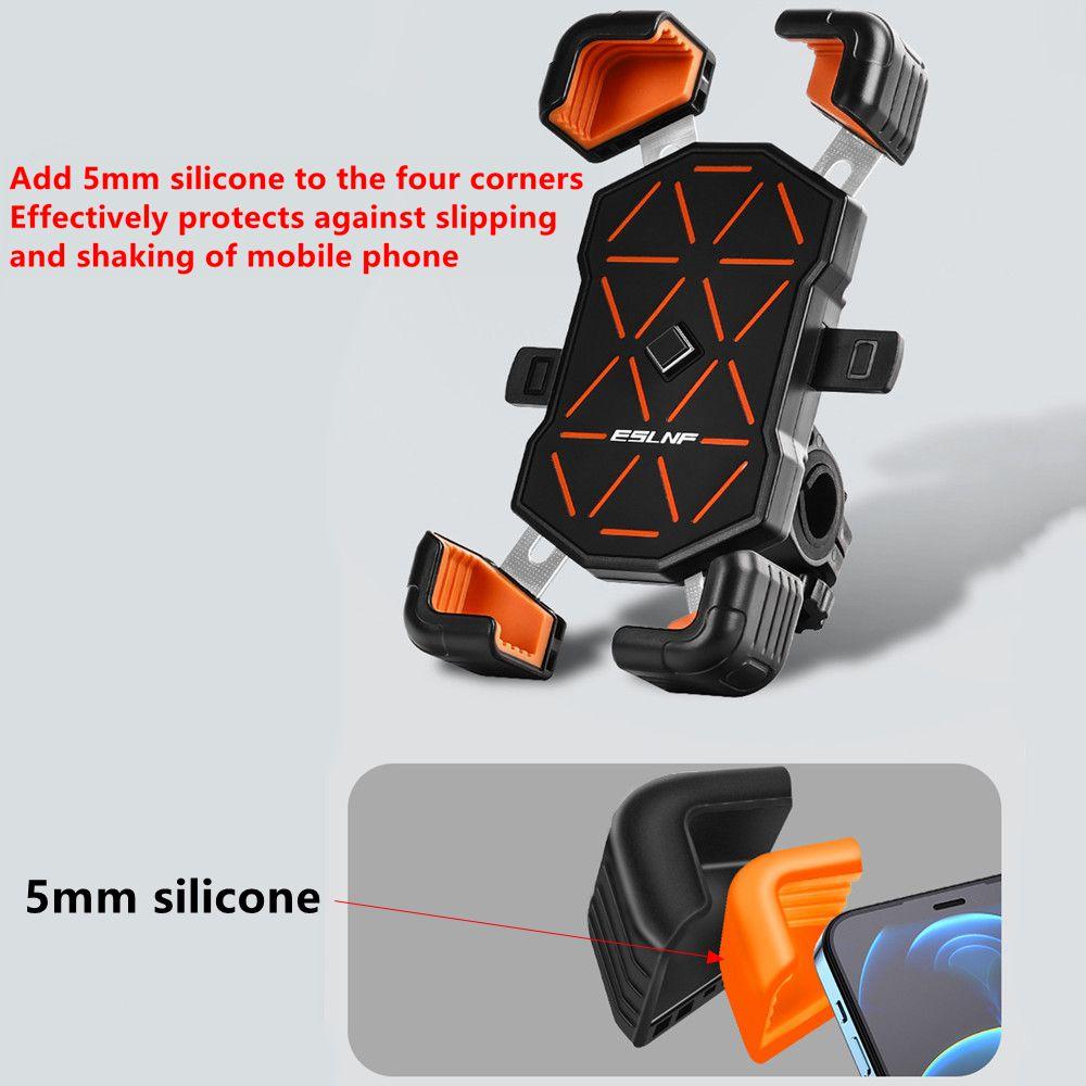 Держатель для телефона на велосипед с обзором 360°, универсальный держатель для телефона на велосипеде, подставка для мобильного телефона 4,5–7,2 дюйма, противоударный кронштейн для мотоцикла