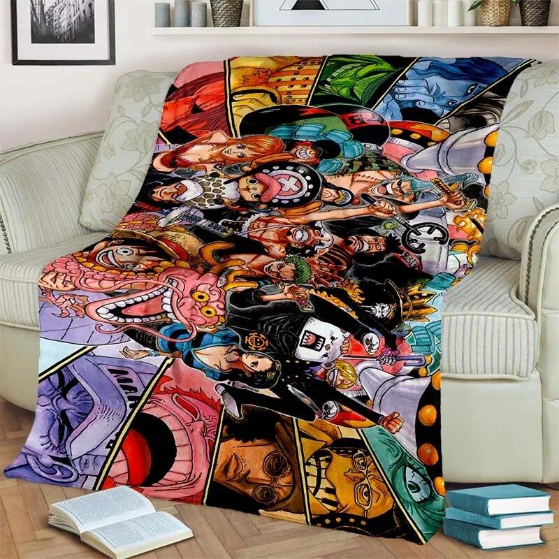 Цельное легкое фланелевое одеяло из японского аниме, универсальное одеяло для праздничного подарка, теплые и мягкие одеяла на все сезоны