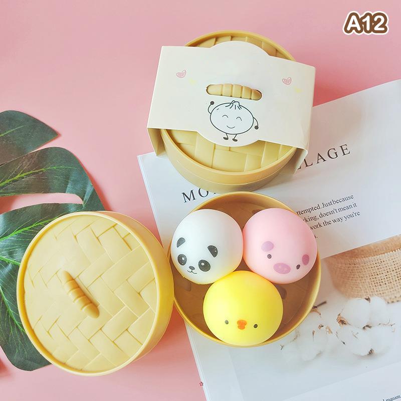 Гигантские пельмени Сквиши Игрушки для снятия тревоги Фиджет-игрушка Симуляция еды Паровой пирожок с начинкой Мягкое сжимание Тесто-игрушка для снятия стресса