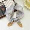 Cotton And Linen Small Square Scarf Silk Scarf Women'S Spring And Autumn New Style Artistic And Versatile Fashionable Temperament Headband Scarf