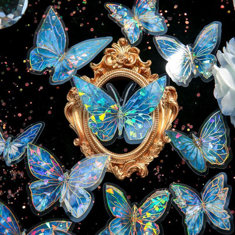 Мистер. Бумага Золотое Тиснение Бабочка Тень Ретро Наклейки Пакет