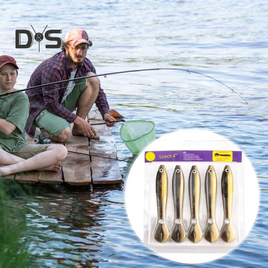 5 шт./набор 10 см/6 г мягкая приманка вьюн силиконовая бионическая вьюн с отверстием искусственная рыболовная приманка для соленой воды пресноводная форель судак змееголов