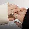 Mobius Couple Rings: Trendy Simple Student Zircon Open Rings for Men and Women - Perfect Valentine's Day Gift