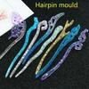 Transparent Hairpin Silicone Special Mould for Resin DIY Hair Jewelry Making Mold Epoxy Resin Molds (Molds Only)