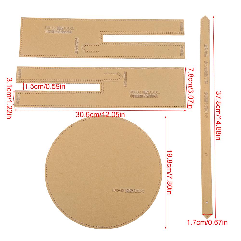 Кожаное ремесло Прозрачный акриловый шаблон для наплечной сумки Круглая сумка Шаблон Трафарет Сделай сам JBX 32