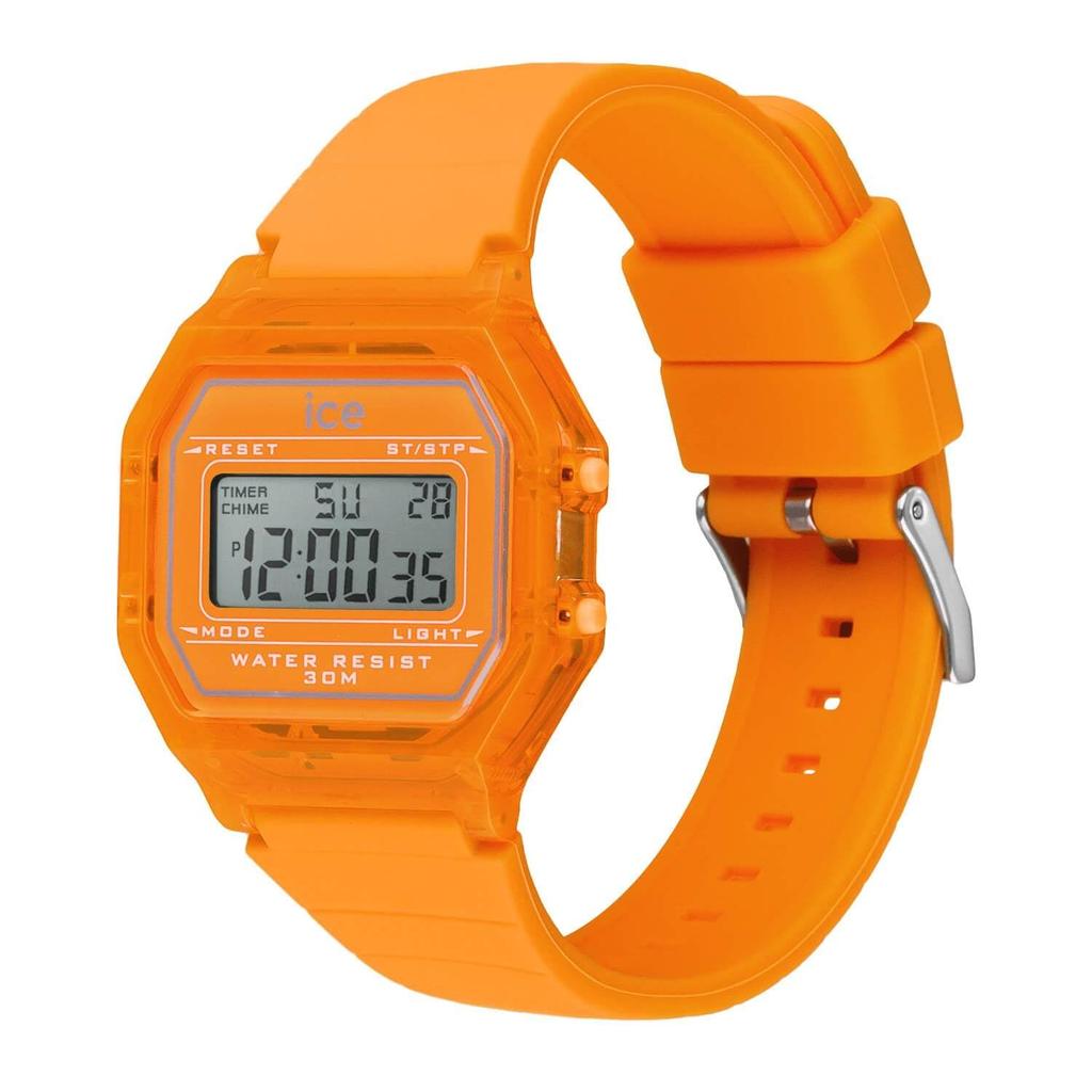 Authorized Distributor Ice Watch Watch 022886 ICE Digit Ice Digit Retro Neon Orange Clear Small 32mm [Ice Watch] Men's Women's