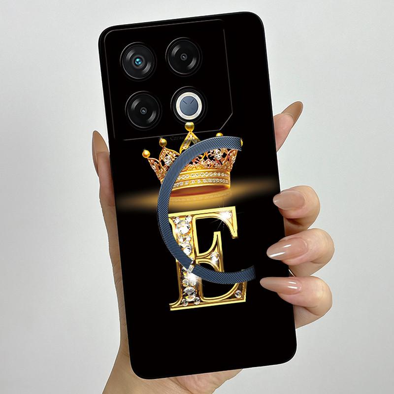 Для Infinix GT 20 Pro Чехол Роскошная Корона Буква Мягкий Силикон Задняя Крышка Для Infinix GT20 Pro GT20Pro Чехол Infinix X6871 Чехлы