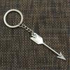 Fashion Keychain 64x11mm Arrow Bronze Silver Color Pendants DIY Men Jewelry Car Key Chain Ring Holder Souvenir For Gift
