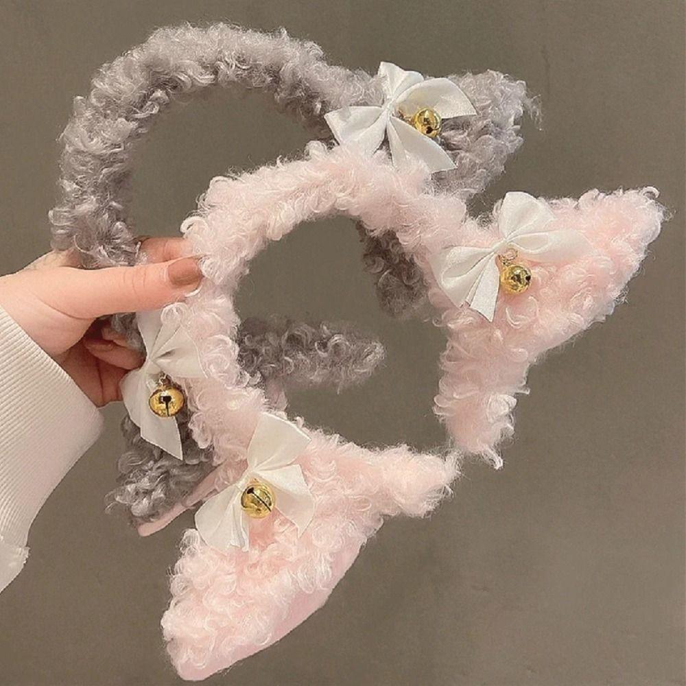 Plush Sheep Ears Headband Fancy Props Headwear Fashion Plush Hairband Costume Party
