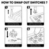 Akko Keyboard Switch CS Air Switch for Mechanical Keyboard 3 Pin 48gf Linear Switch (45 Pieces)