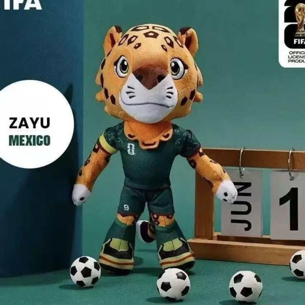 2026 USA-Mexico-Canada Football World Cup Mascot Plush Doll Keychain - 25cm Official Souvenir Collectible
