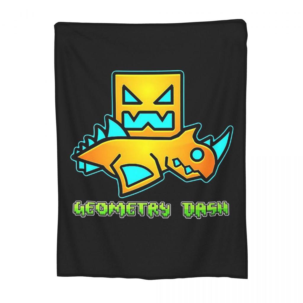 Плед для видеоигры Geometry Dash Мягкий Теплый Фланелевый Плед Плюшевый для Кровати Гостиной Пикника Путешествия Дома Дивана