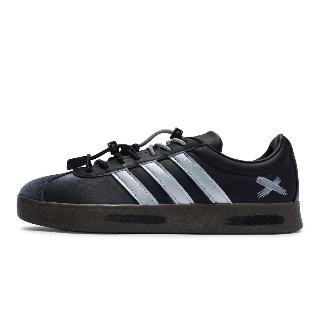 adidas Neo Vl Court 811 Производство, Черно-серебристый Рыцарь Низкие Скейтбордические кроссовки Унисекс Серебристо-черный ID6017(Команда80-)