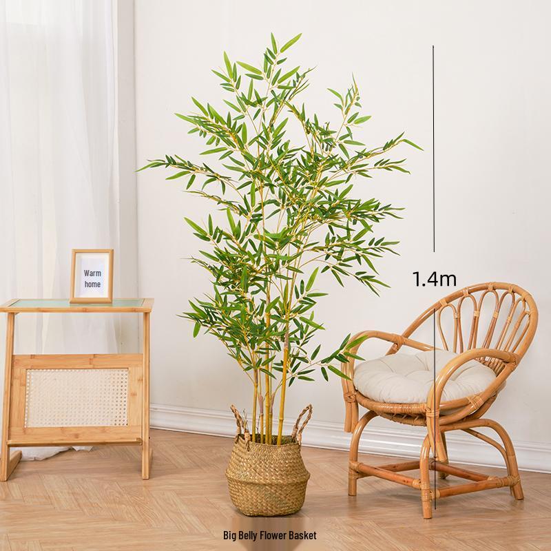 Bionic Bamboo Decor: New Chinese Style Faux Bamboo Plant for Living and Tea Rooms