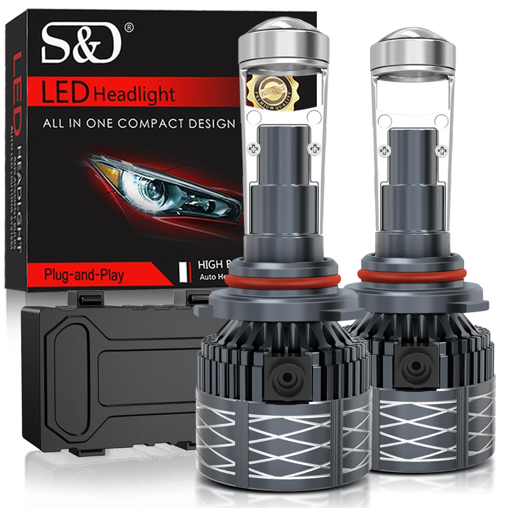 2 шт. H4 H7 светодиодные линзы проектора фар H8 H11 9005 HB3 9006 HB4 автомобильные лампы Canbus с медной трубкой 120 Вт 50000 лм мощные мини-фары LHD 6000 К белые