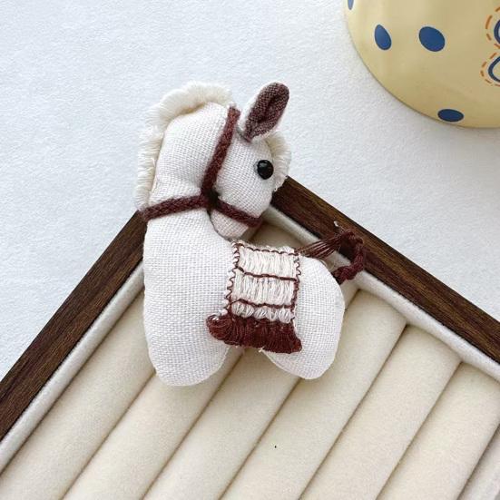 Stuffed Mini Horse Doll Cute Handcrafted Tiny Horse Miniature Stuffed Horse DIY Craft Accessory for Backpack Charm Keychain Brooch Party Favors