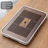 1Pcs Portable Bamboo Tea Tray Small Household Tea Tray Simple Kung Fu Tea Set Drainage Storage Drainage Dry and Wet Dual Use