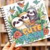 Sloth Colouring Book - 30 Sheet Adult Colouring Book, 100gsm8.3x 8.3 Inch, Drawing Book, Birthday Gift, Holiday Party Gift