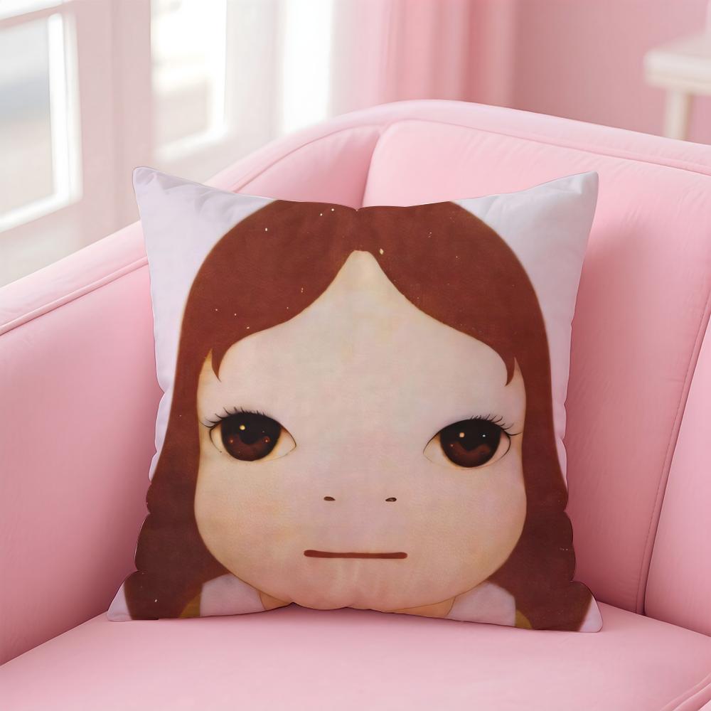 artist cute YYoshitomo NNara Cushion Cover Pillow Case Soft Friendly Fabric Concealed Zipper
