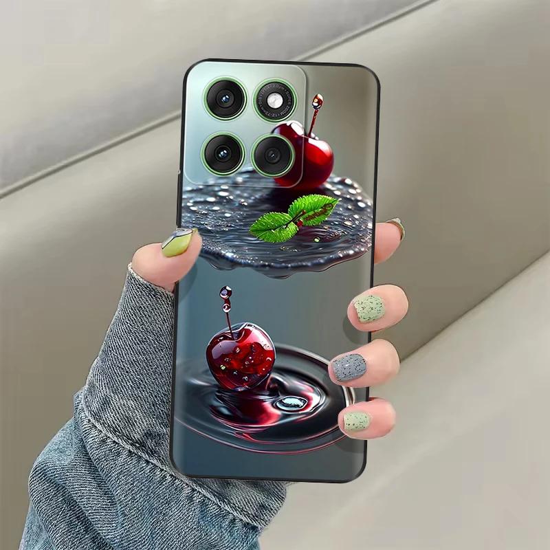 Чехол для Motorola Moto Edge 60 Мягкий ТПУ Силиконовый Черный Чехол для Moto Edge 60s edge60 Pro Роскошный Цветочный Защитный Чехол Сумки