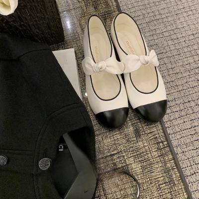 Новая ретро обувь для женщин, неглубокая и плоская, одинарная обувь