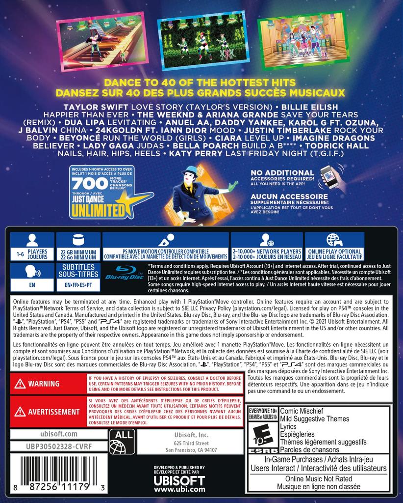 Just Dance 2022 Север PS4 (Импорт Америка) -