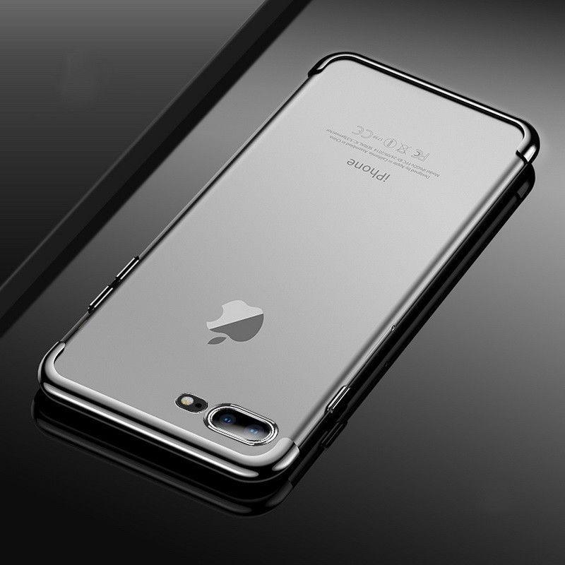 Чехол для iPhone X 8 7 6s Plus, гальванизированный, силиконовый, ультратонкий, прозрачный, мягкий