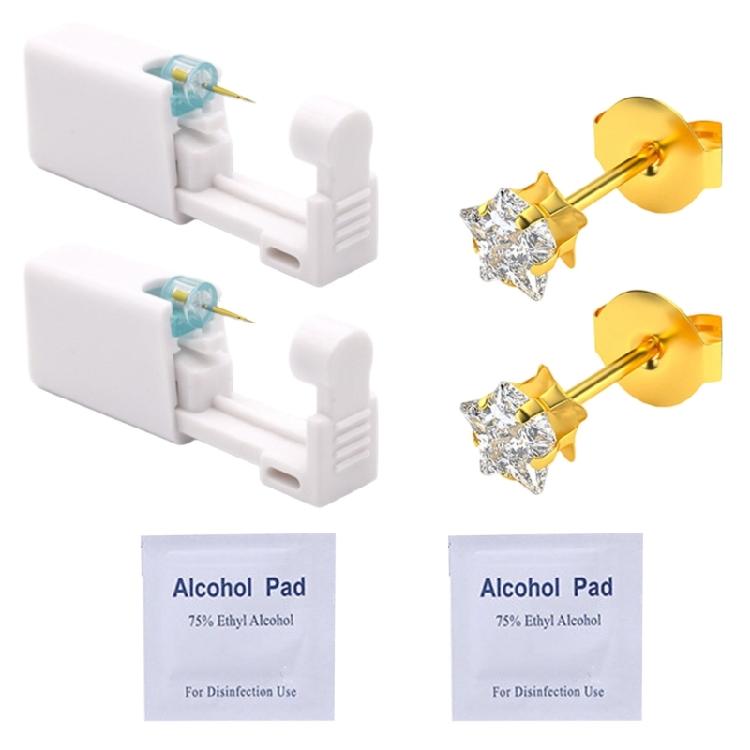 Sanitary Disposable Ear Piercing Tool Portable Ear Piercing Equipment for Quick Pains Free Self Application and Safety