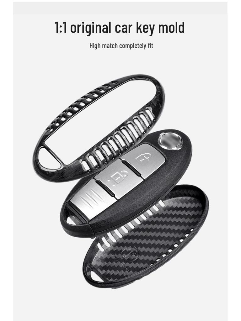 Real Carbon Fiber Key Shell for Nissan/Infiniti/Teana/Sylphy