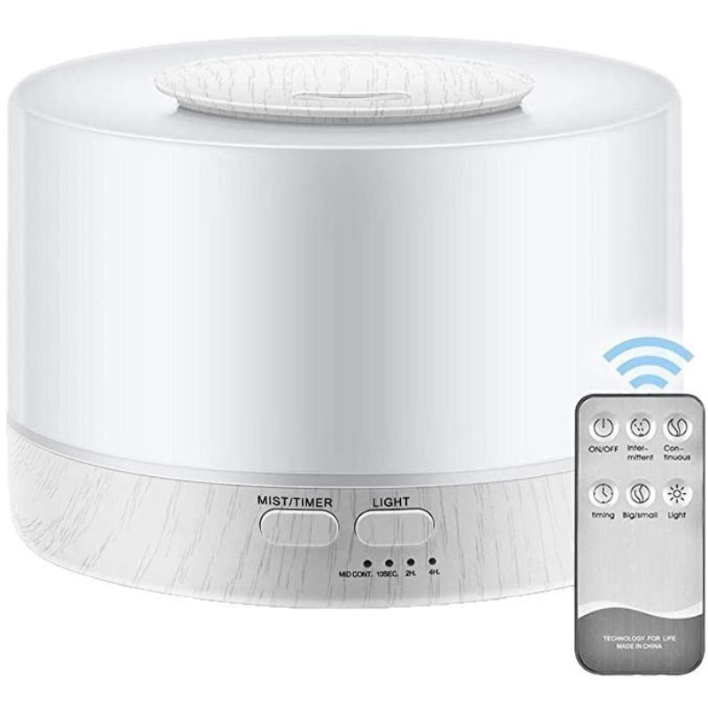700ML Ultrasonic Aroma Diffuser Remote Control Humidifier with 7 Color LED Light for Home Office Bedroom Use